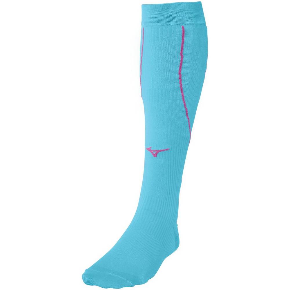 Mizuno Men's Compression Running Socks Blue Turquoise (421543-DQJ)